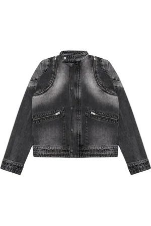 MISBHV Jacka, Herr, M, Denim, Kol Denim Moto Jacka med Dragkedjedetaljer