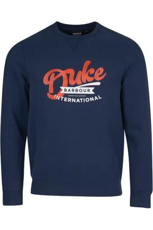 Barbour Sweatshirts & Hoodies, Herr, M, Bomull, Motorcykel-inspirerad Sweatshirt Navy