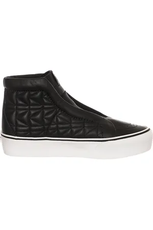 Vans Skor, Dam, 39 EU, Läder, Höga Svarta Sneakers för Kvinnor