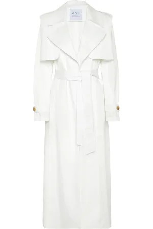 MVP Wardrobe Kappa, Dam, S, Bomull, Klassisk Trenchcoat med Breda Revers