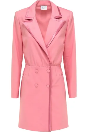 MVP Wardrobe Klänning, Dam, 2Xs, Polyester, Peak Lapel Wool Mini Dress