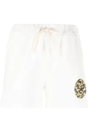 JOSHUA SANDERS Shorts, Dam, L, Bomull, Camouflage Logo Print Vita Shorts