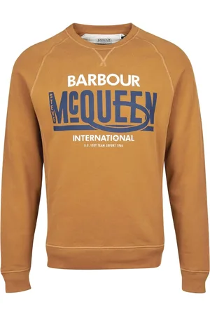 Barbour Sweatshirts & Hoodies, Herr, S, Bomull, Randall Crew Sweatshirt med Cornelius Broderi