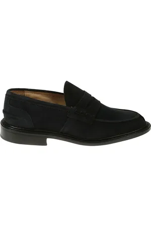 TRICKERS Skor, Herr, 42 1/2 EU, Mocka, Blå Mocka Moccasin Loafers