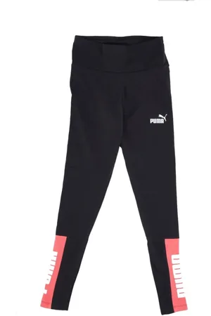 PUMA Byxor, Dam, S, Colorblock Leggings Svart/Lax