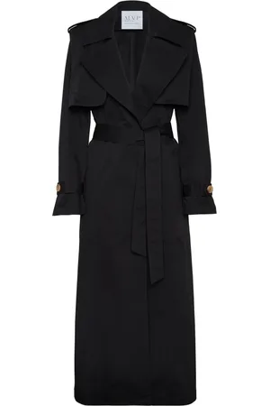 MVP Wardrobe Kappa, Dam, 2Xs, Bomull, Klassisk Trenchcoat med Breda Revers
