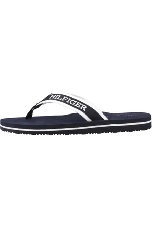 Tommy Hilfiger Skor, Dam, 37 EU, Bomull, Webbing Pool Slide Flip Flops