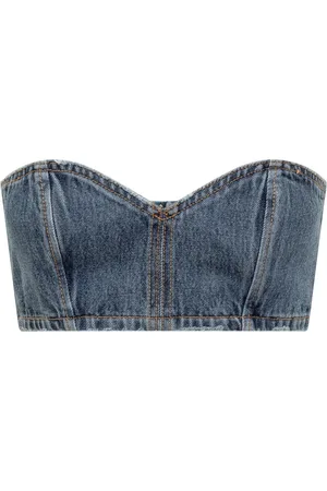 Monot Topp, Dam, S, Denim, Söt Denim Bandeau Topp