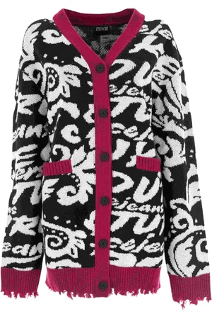 VERSACE Stickade tröjor & koftor, Dam, M, Stiliga Sweaters Kollektion