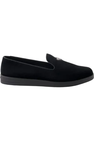 Prada Skor, Herr, 40 EU, Läder, Sammet Slip-On Loafers