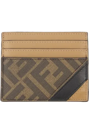 Fendi Accessoarer, Herr, ONE Size, Läder, Läderkorthållare med FF-tryck