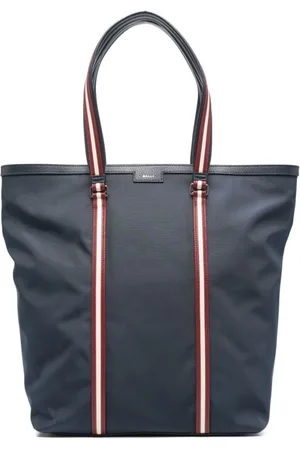 Bally Väska, Herr, ONE Size, Läder, Midnight Tote Bag med Stripe Detaljer