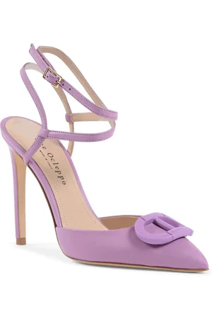 DEE OCLEPPO Skor, Dam, 38 EU, Läder, Lila Läder Stiletto Pump