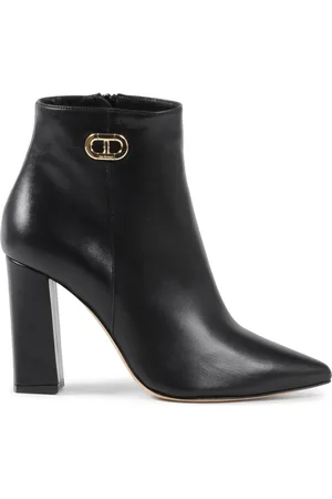 DEE OCLEPPO Skor, Dam, 36 EU, Läder, Elegant Kalvskinn Ankelboot med Logodetalj