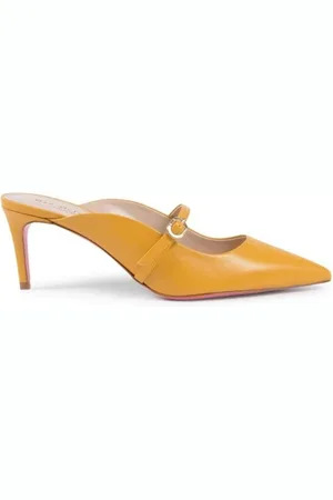 DEE OCLEPPO Skor, Dam, 38 EU, Läder, Italienska Läder Point-Toe Mules