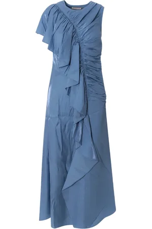ULLA JOHNSON Klänning, Dam, S, Polyester, Elegant Draperad Maxiklänning