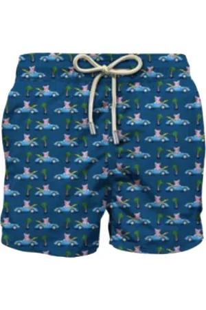 MC2 SAINT BARTH Badkläder, Herr, S, Mäns Strand Shorts Micro Mönster