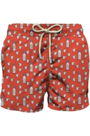 MC2 SAINT BARTH Badkläder, Herr, S, Mäns Strand Shorts Micro Mönster