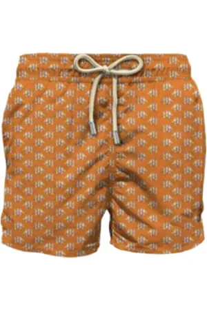 MC2 SAINT BARTH Badkläder, Herr, M, Mäns Strand Shorts Micro Mönster
