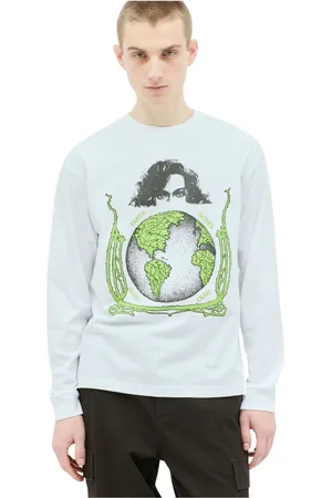 Brain Dead Topp, Herr, S, Bomull, Grafiskt Tryck Långärmad Bomullst-shirt