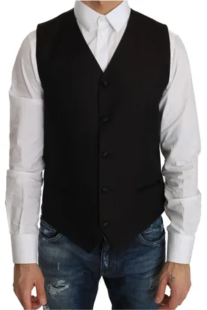 Dolce & Gabbana Kostym, Herr, M, Svart Formell Väst Justerbar Ryggsnodd