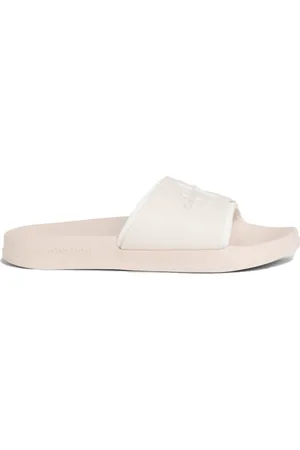 Calvin Klein Skor, Dam, 40 EU, Peach Blush White Monogram Slippers