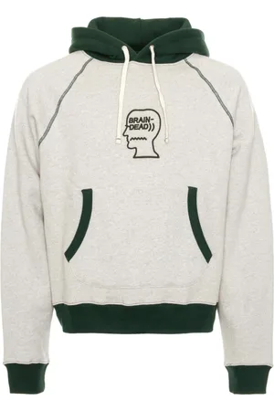 Brain Dead Sweatshirts & Hoodies, Herr, XL, Bomull, Logo Head Raglan Fleece Hoodie