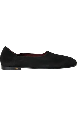 Dolce & Gabbana Skor, Herr, 41 1/2 EU, Mocka, Svart Mocka Formella Loafers