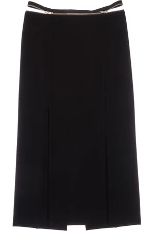 Helmut Lang Kjol, Dam, S, Läder, Elegant Front-Slit Skirt