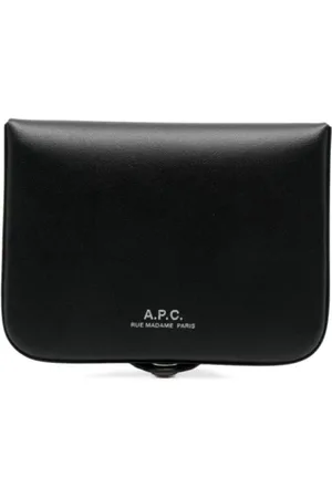 A.P.C. Accessoarer, Dam, ONE Size, Läder, Svart Plånbok Porte-Monnaie Josh
