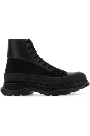 Alexander McQueen Skor, Herr, 43 EU, Läder, Ankelboots i canvas och läder