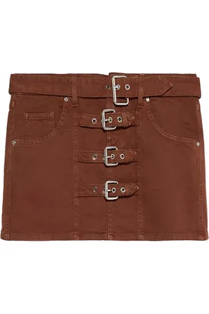 BLUMARINE Kjol, Dam, S, Bomull, Vintage-inspirerad Multi Belt Mini Kjol