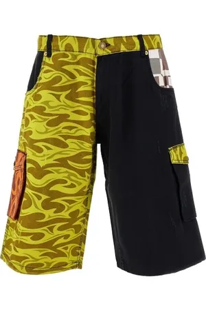 ERL Shorts, Herr, M, Bomull, Multifärgad Cargo Bermuda Shorts Block Design