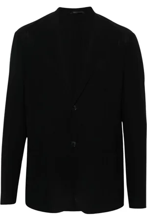 Giorgio Armani Jacka, Herr, M, Marinblå Ulljacka Med Revers
