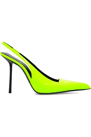 Saint Laurent Skor, Dam, 37 1/2 EU, Läder, Gula Läderpumps Ss22