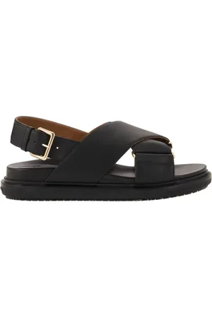 Marni Skor, Dam, 37 EU, Läder, Fussbett Sandaler