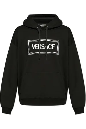 VERSACE Sweatshirts & Hoodies, Herr, S, Bomull, Sweatshirt med logotyp
