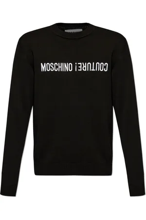 Moschino Stickade tröjor & koftor, Herr, L, Bomull, Tröja med logotyp