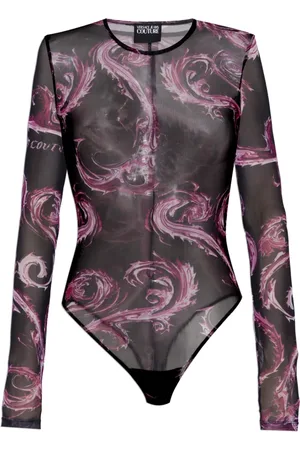 VERSACE Topp, Dam, M, Polyester, Body med mönster