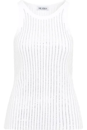 The Attico Topp, Dam, S, Bomull, Kristall Rib Jersey Tank Top