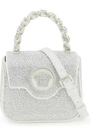 VERSACE Väska, Dam, ONE Size, Läder, Kristallprydd Medusa Satin Handväska