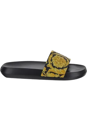 VERSACE Skor, Herr, 40 EU, Barocktryck Slide Sandaler