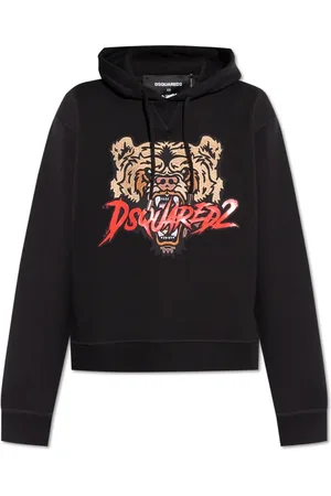 Dsquared2 Sweatshirts & Hoodies, Dam, S, Bomull, Sweatshirt med logotyp
