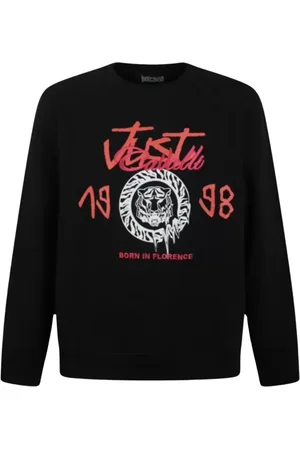 Roberto Cavalli Sweatshirts & Hoodies, Herr, M, Herr Borstad Fleece Sweatshirt
