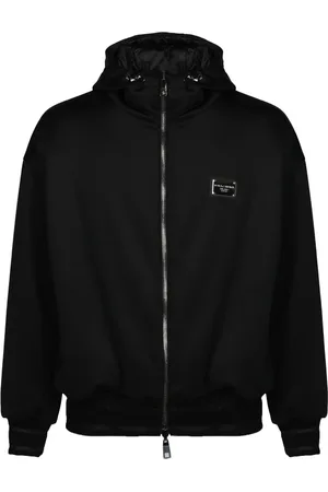 Dolce & Gabbana Sweatshirts & Hoodies, Herr, S, Polyester, Reversibel dragkedjajacka