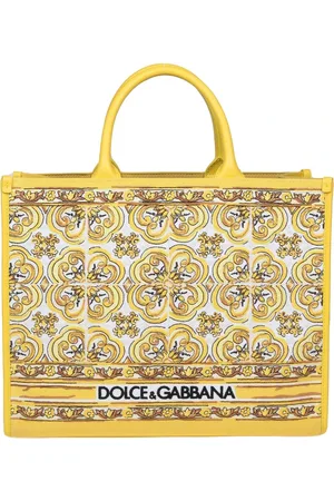 Dolce & Gabbana Väska, Dam, ONE Size, Bomull, Majolica Print Shoppingväska