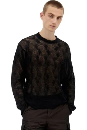 STUSSY Stickade tröjor & koftor, Herr, XL, Nylon, Cable-Knit Crewneck Sweater