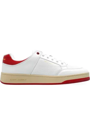 Saint Laurent Skor, Herr, 40 EU, Läder, Vita Lädersneakers Ss22