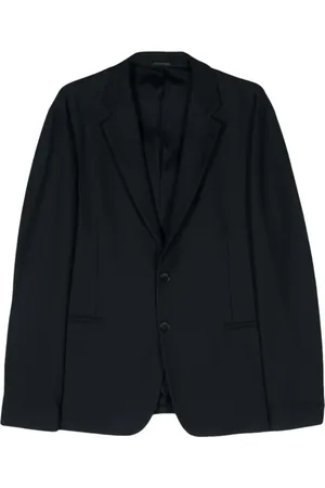 Giorgio Armani Jacka, Herr, 2Xl, Blå Piqué Weave Jacka
