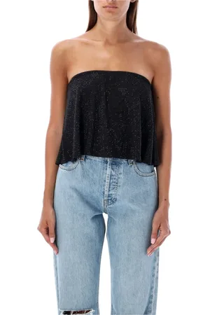 Retrofete Topp, Dam, S, Svart Kristall Axelbandslös Top Aw24